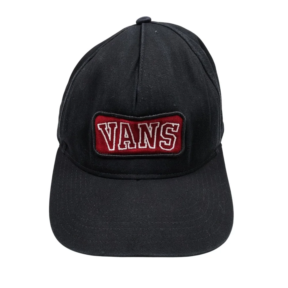 Vans Baseball Black‎ Cap Patch Logo Adjustable Back Casual Hat Snapback